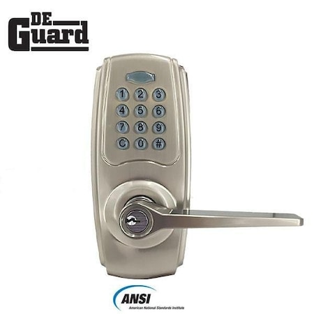Deguard Grade 2 Electronic Keypad Lever - Satin Nickel DEG2L-SN